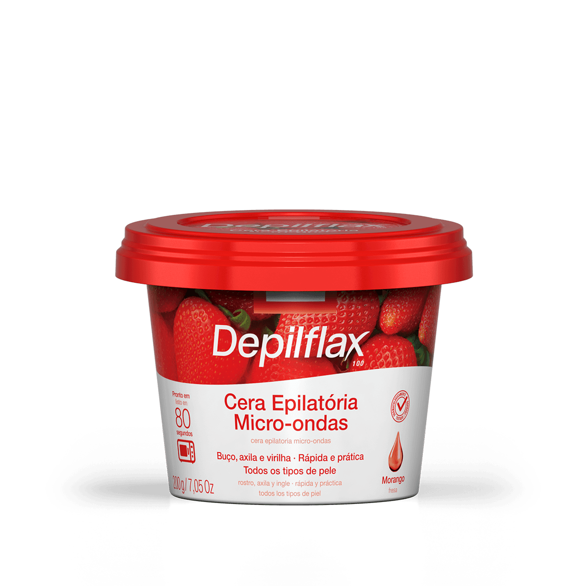 CERA MICROONDAS DEPILFLAX MORANGO 200G
