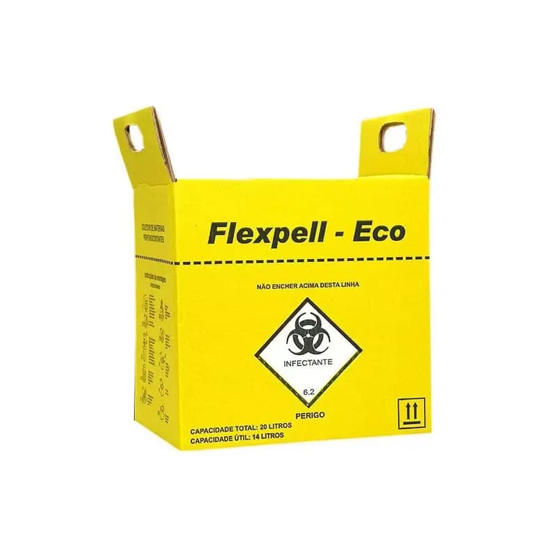 COLETOR PERFUROCORTANTES AMARELO INFECTANTE ECO 20 LT