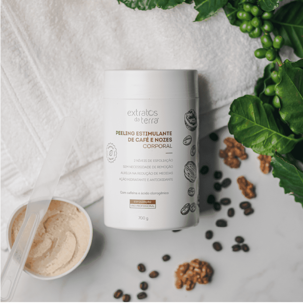 Peeling Estimulante De Café E Nozes 300 g | Dermocosmético Vegano