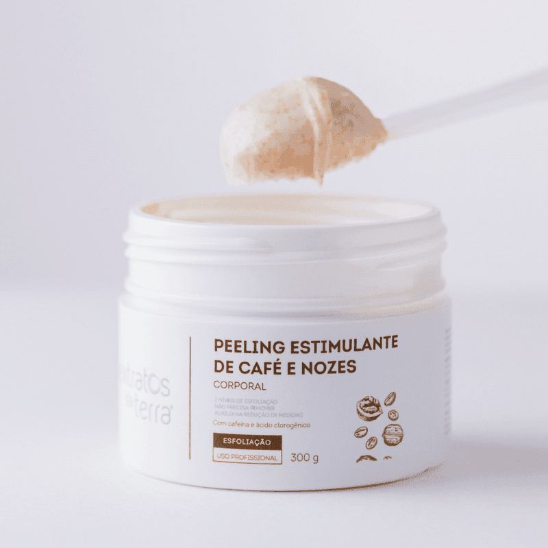 Peeling Estimulante De Café E Nozes 300 g | Dermocosmético Vegano