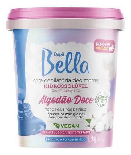 PA1917|DBELLA CERA HIDROSSO ALGODAO DOCE 1,3 kg