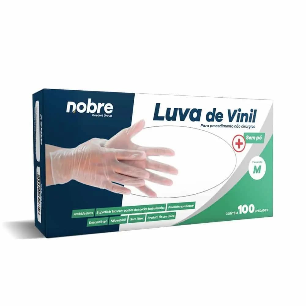 Luva Vinil Sem Po M - Nobre