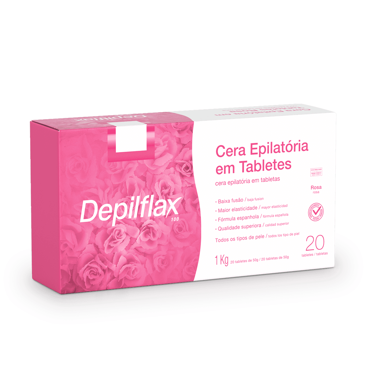Cera Quente Rosa 1kg Depilflax