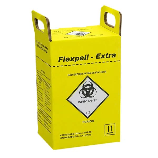 Caixa Coletora Material Perfuro Cortante 3L