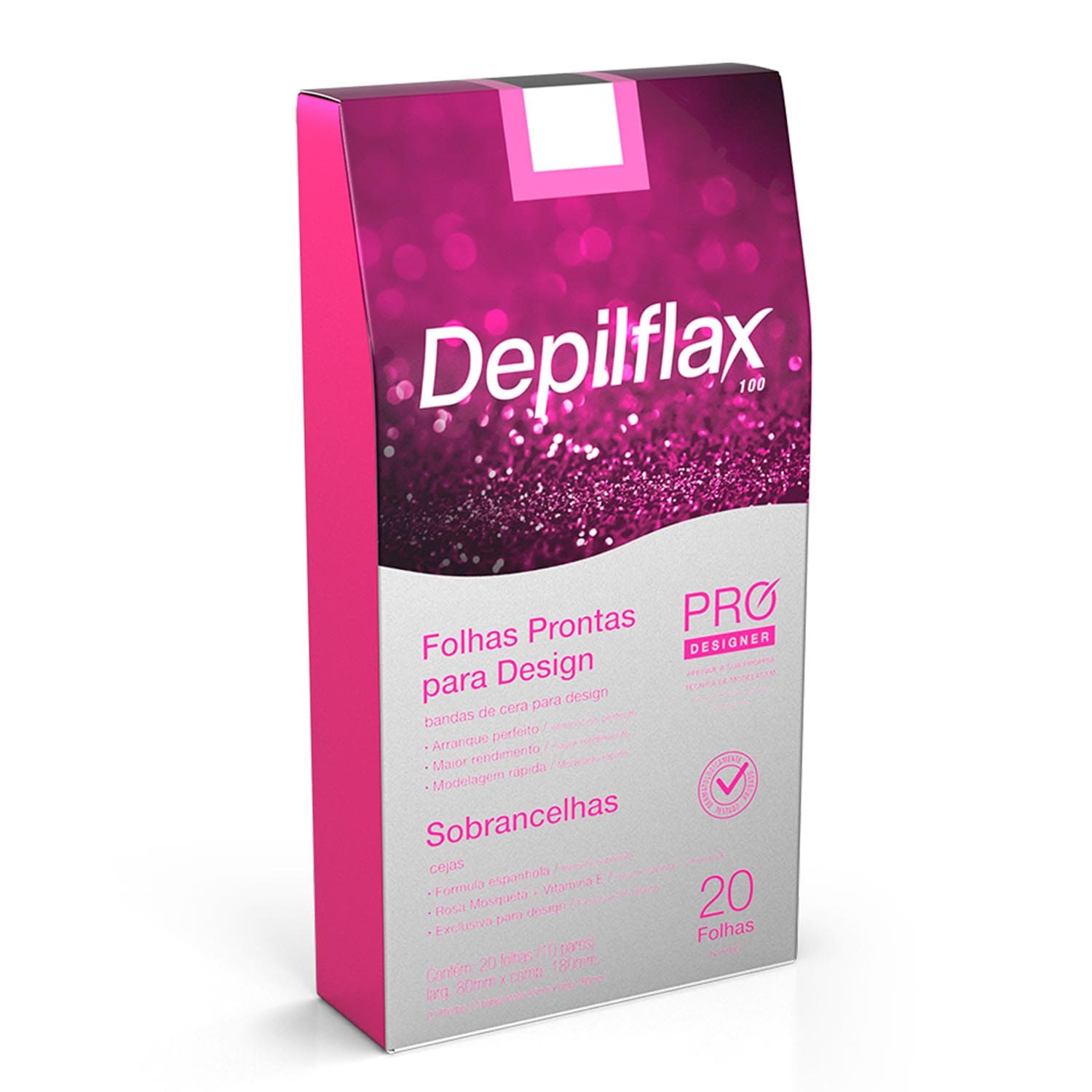Folhas Sobrancelha Depilflax Rosa c20