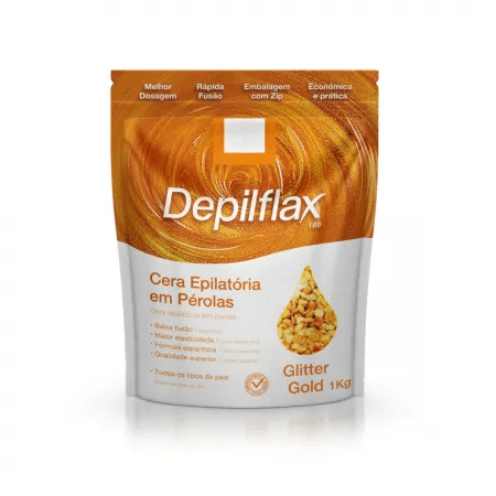 Cera Glitter Depilflax Gold 1kg