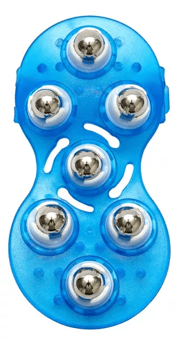 Luva massageadora azul
