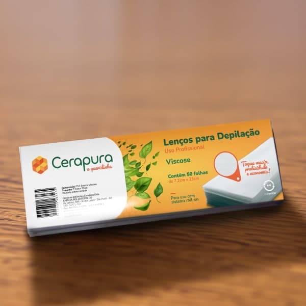 Papel TNT Viscose para Rollon 100 Folhas Cera Pura