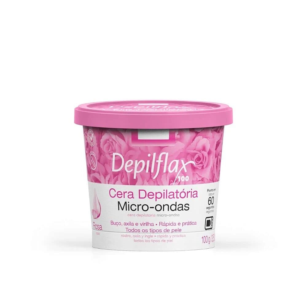Cera Microondas Depilflax Rosa 200g