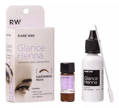 Kit Glance Henna Castanho Medio 35gr