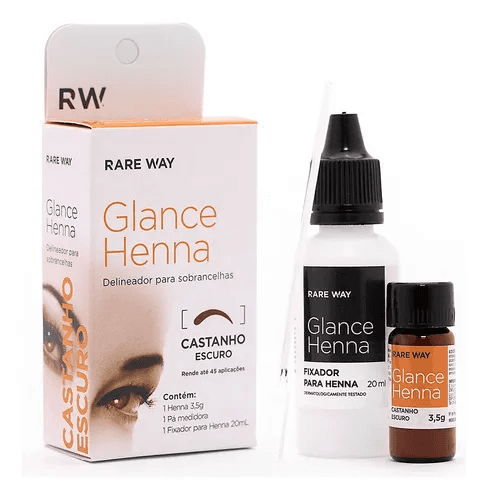 Kit Glance Henna Castanho Escuro 35gr