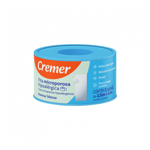 Fita Microporosa Branca 25mm x 450cm Cremer
