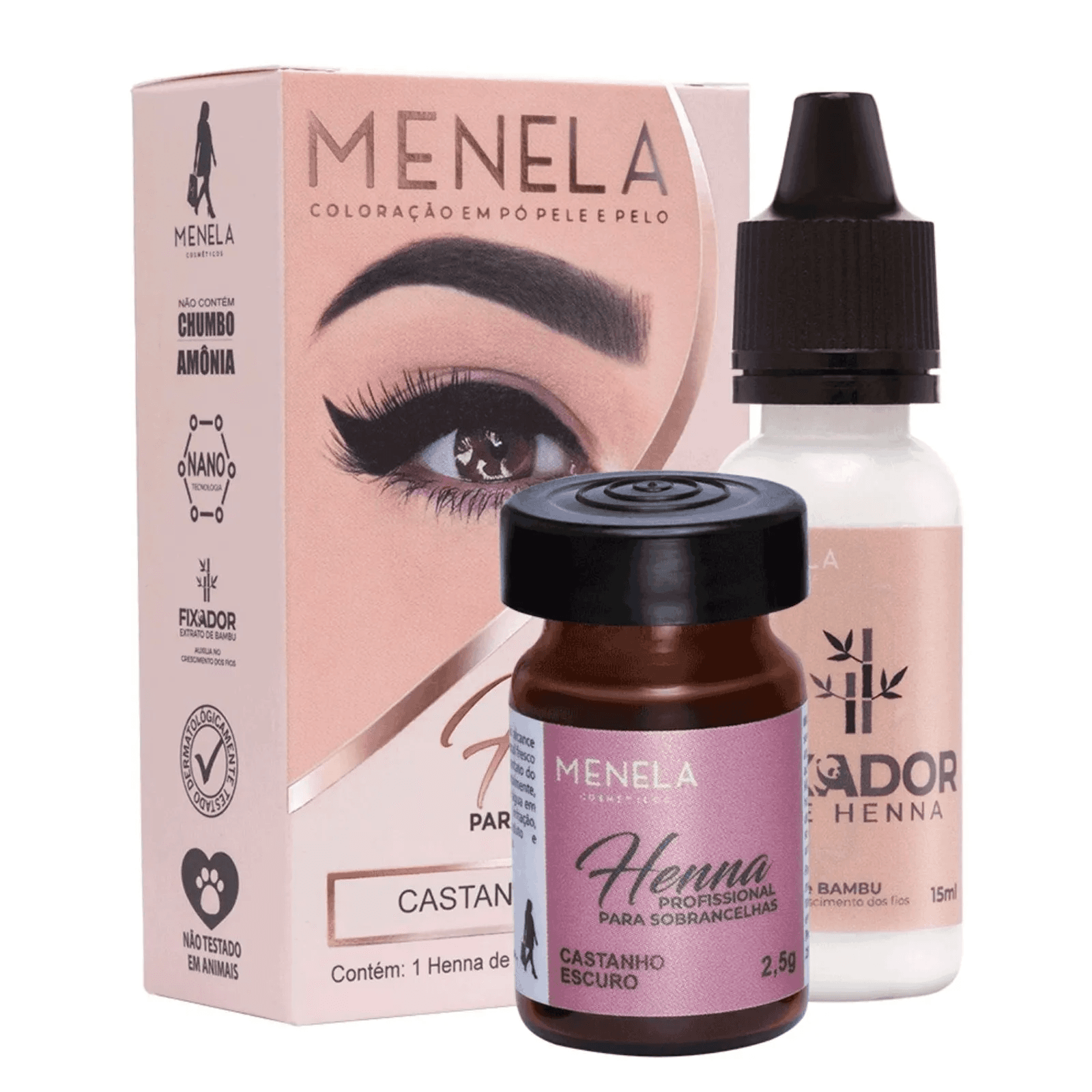 Henna Menela Castanho Escuro