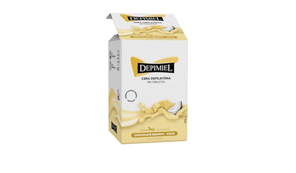 Cera Deo Chocolate Branco e Coco 1000g 4 Tabletes