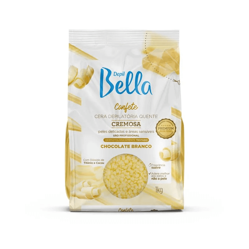DBELLA Cera Confete Chocolate Branco 1kg