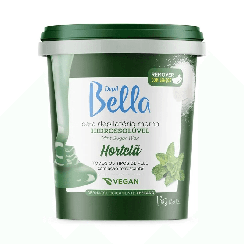 DBELLA Cera Hidrossolúvel Hortelã 1,3kg