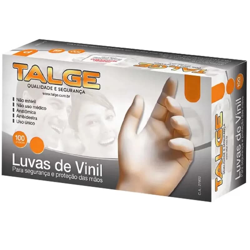 Luva Vinil com Po P - Talge