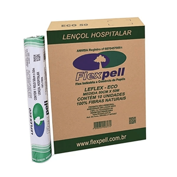 Papel Lencol Leflex Eco 50cm x 50m