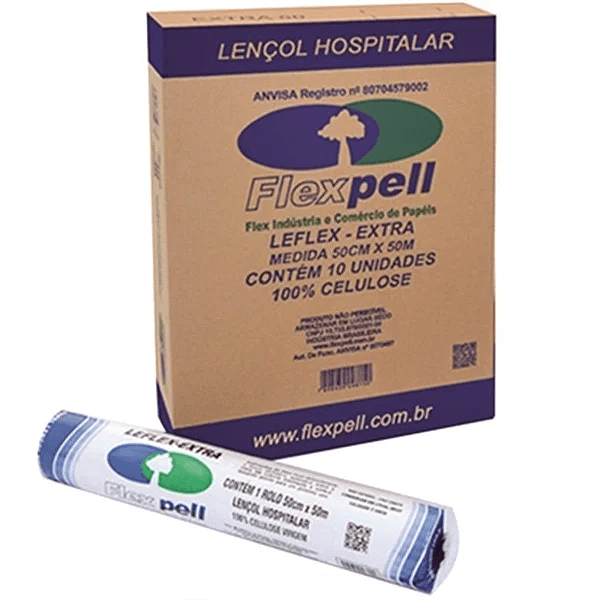 Papel Lencol Leflex Extra 50cm x 50m