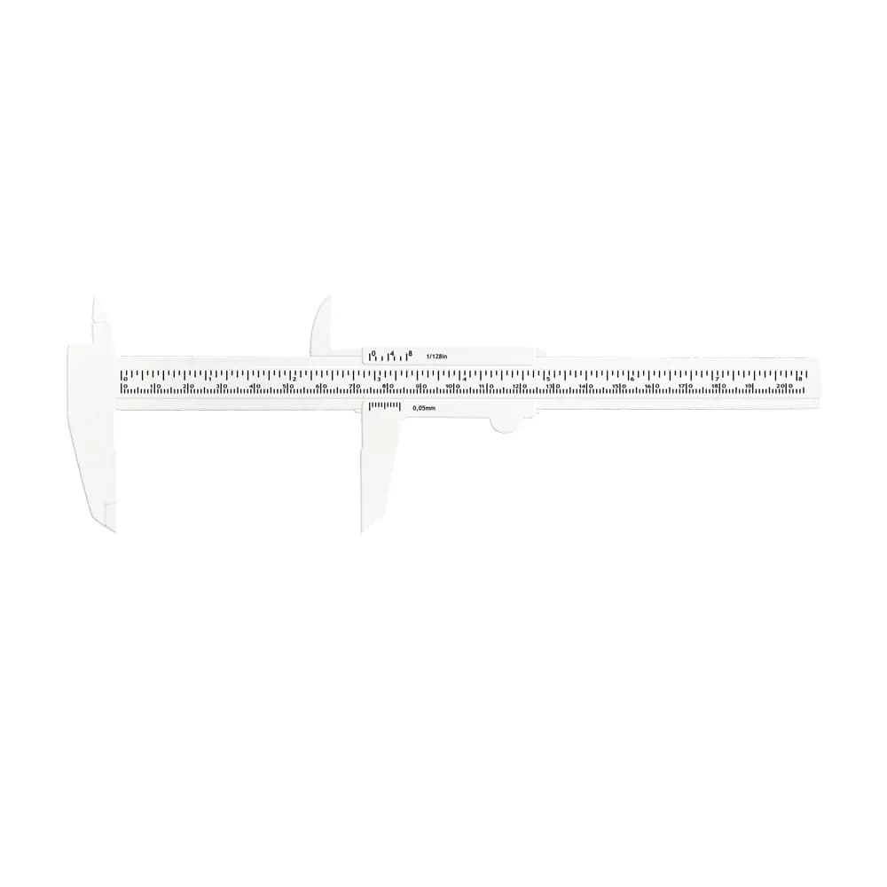 PAQUIMETRO PLAST.BRANCO 20 CM. SANTA CLARA
