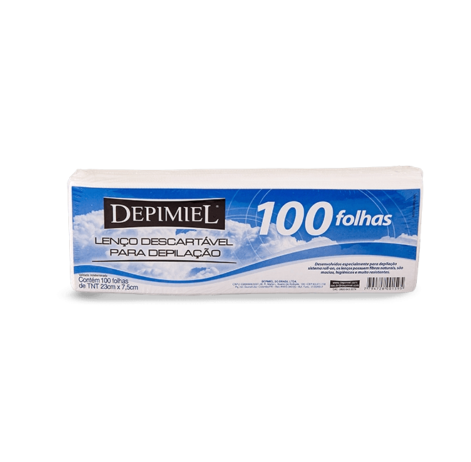 Lenços Depilacao TNT 100un Depimiel