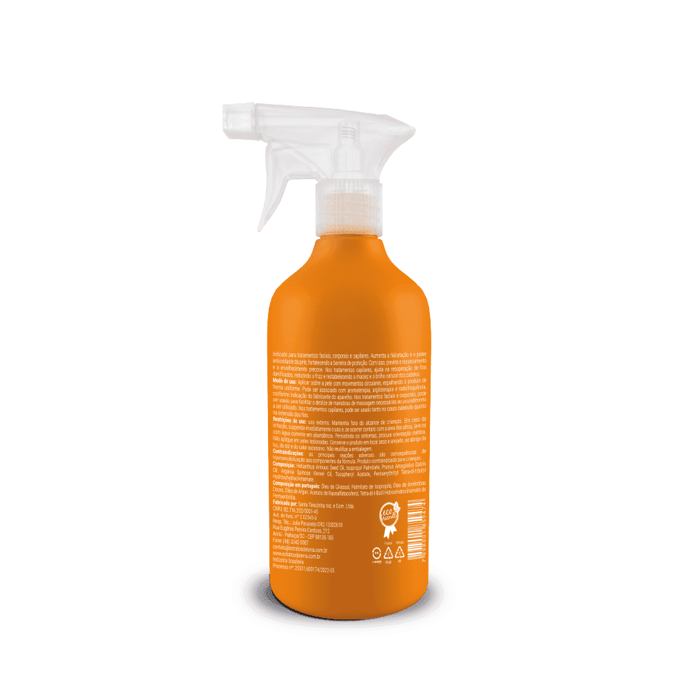 Óleo 100% Vegetal Sem Essência 500 mL  | Dermocosmético Vegano
