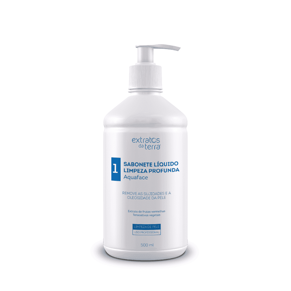 MINI Aquaface Sabonete Liquido Limpeza Profunda Todos Os Tipos De Pele 120 ml | Dermocosmético Vegano