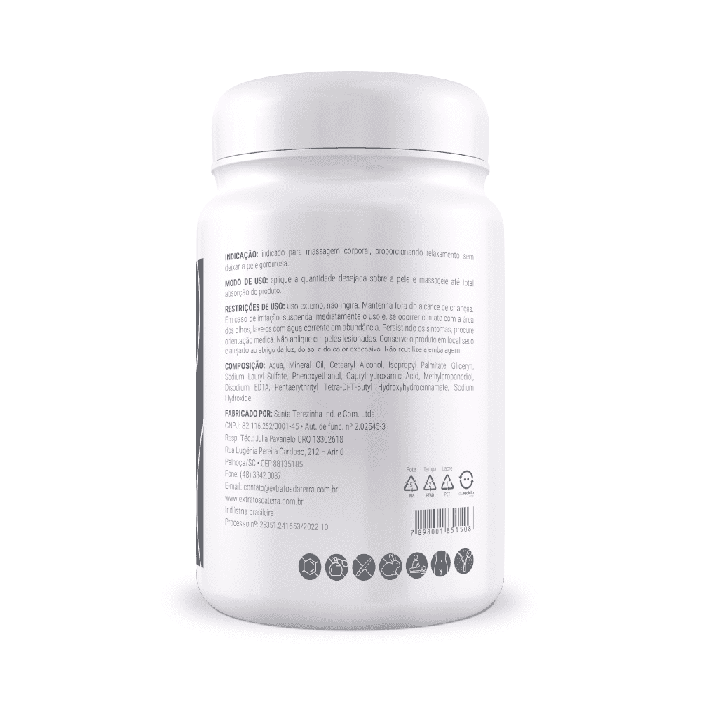 Relax Neutro Creme De Massagem 1000 g | Dermocosmético Vegano