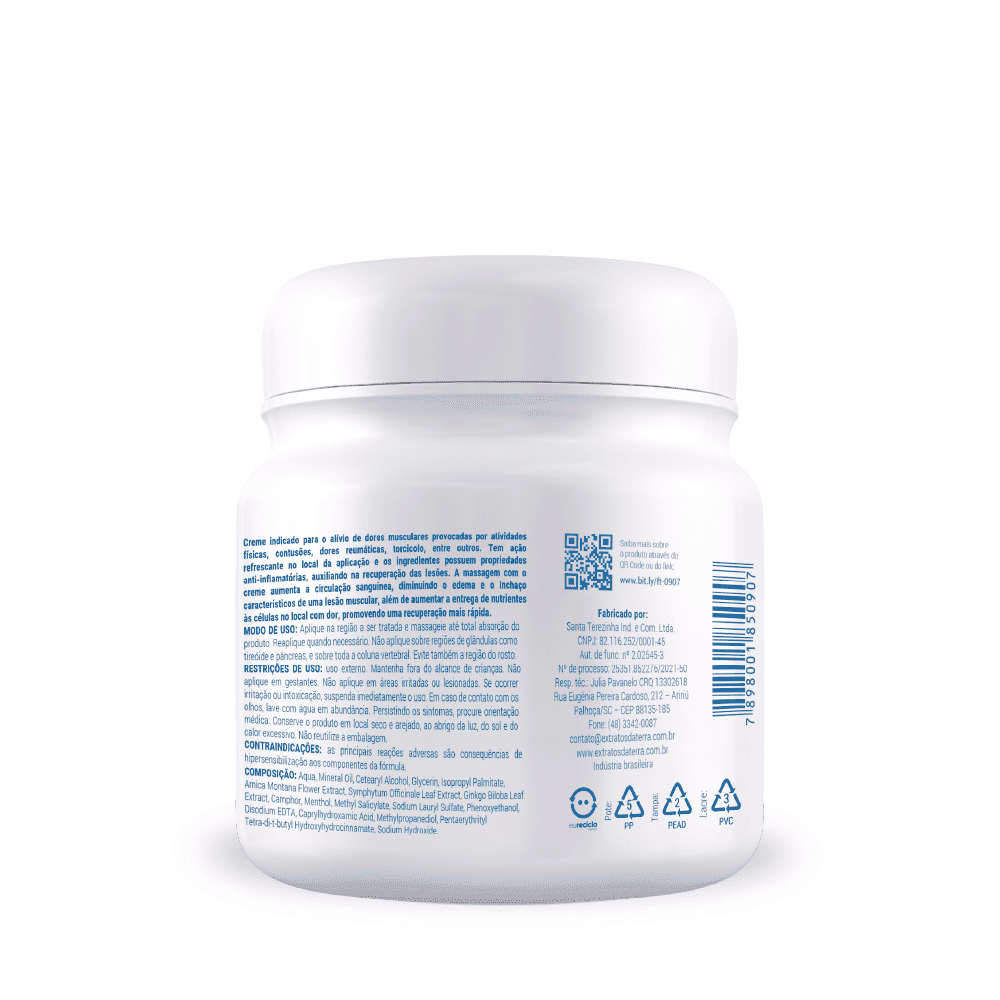 Atlético Creme De Massagem 500 g | Dermocosmético Vegano