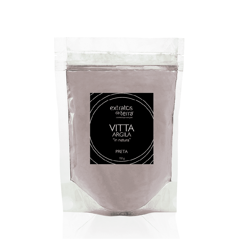 Vitta Argila Preta In Natura 700 g | Dermocosmético Vegano