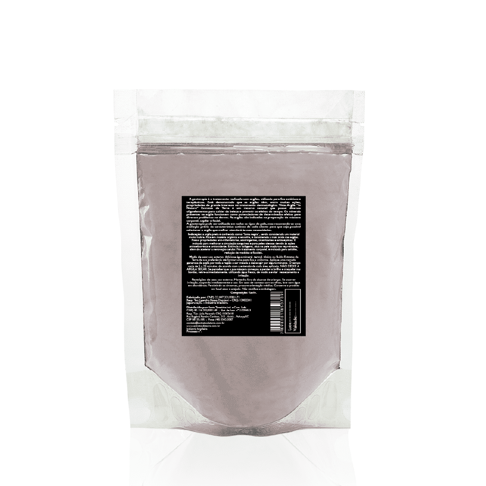 Vitta Argila Preta In Natura 700 g | Dermocosmético Vegano