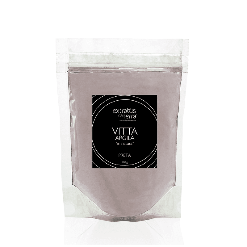 Vitta Argila Preta In Natura 700 g | Dermocosmético Vegano