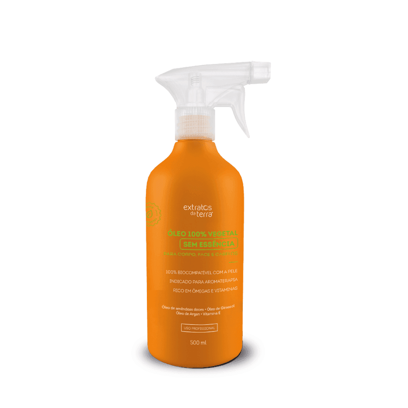 Óleo 100% Vegetal Com Essência 500 mL  | Dermocosmético Vegano