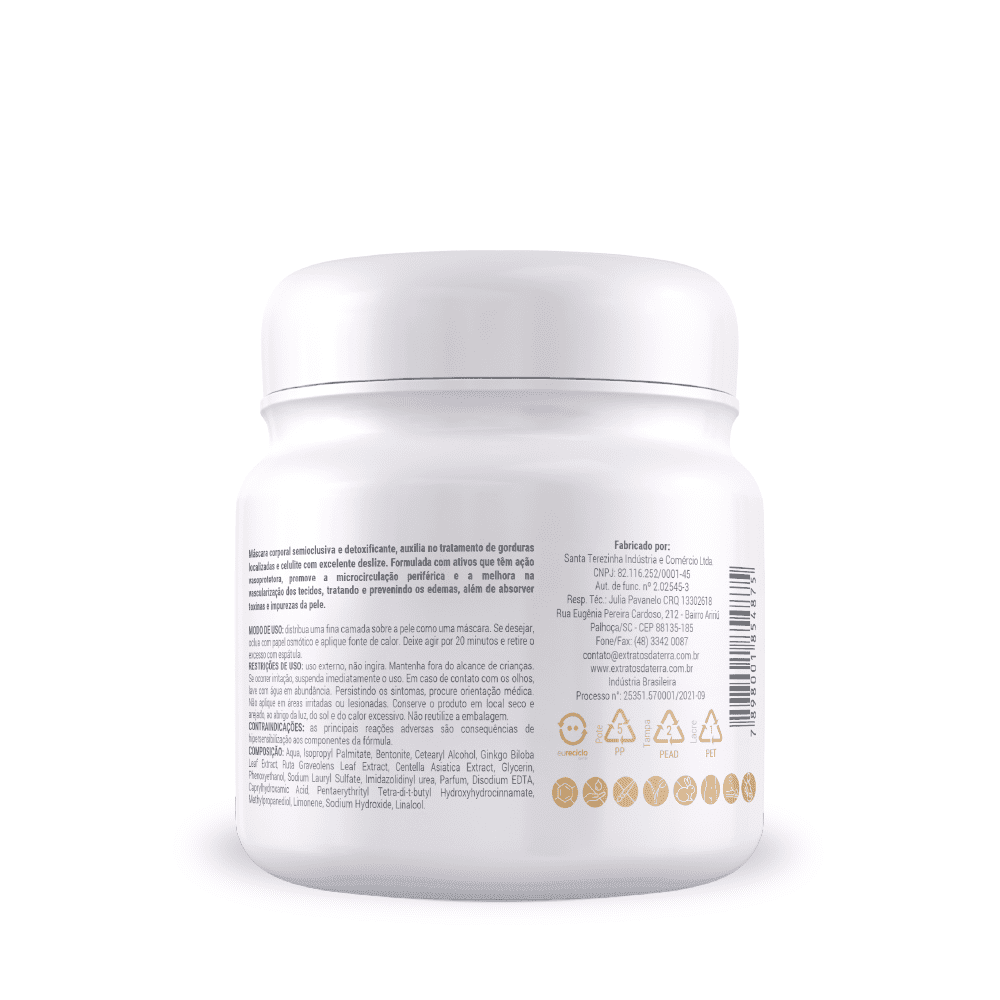Máscara Detox Corporal 500 g | Dermocosmético Vegano