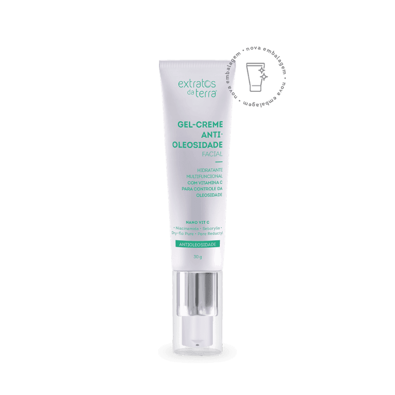 Gel-Creme Antioleosidade 30 g | Dermocosmético Vegano
