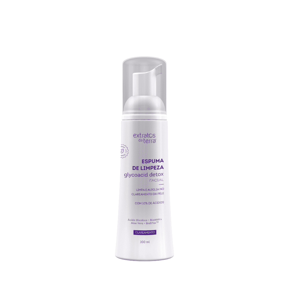 Espuma De Limpeza Glycoacid Detox 100 ml | Dermocosmético Vegano