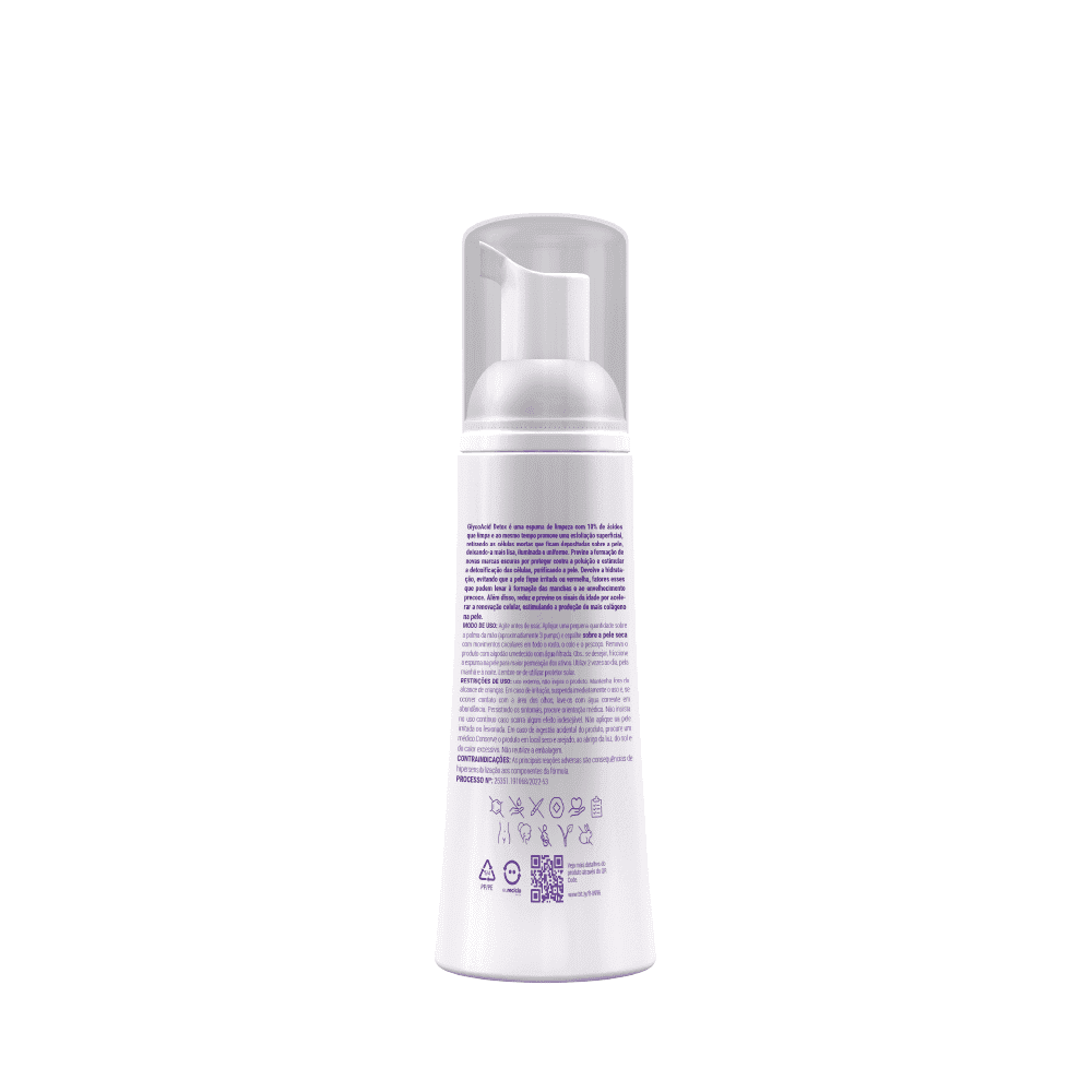 Espuma De Limpeza Glycoacid Detox 100 ml | Dermocosmético Vegano