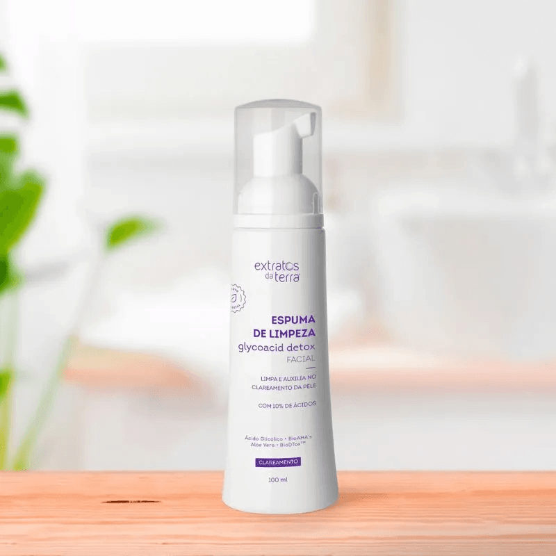 Espuma De Limpeza Glycoacid Detox 100 ml | Dermocosmético Vegano