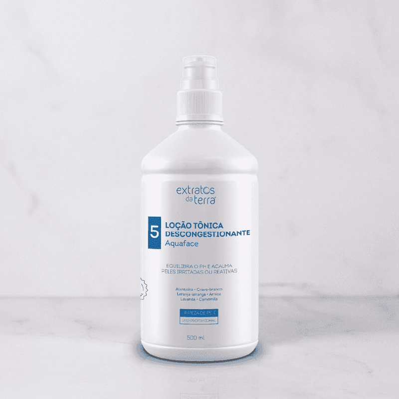 Aquaface Loção Tônica Descongestionante 500 ml | Dermocosmético Vegano