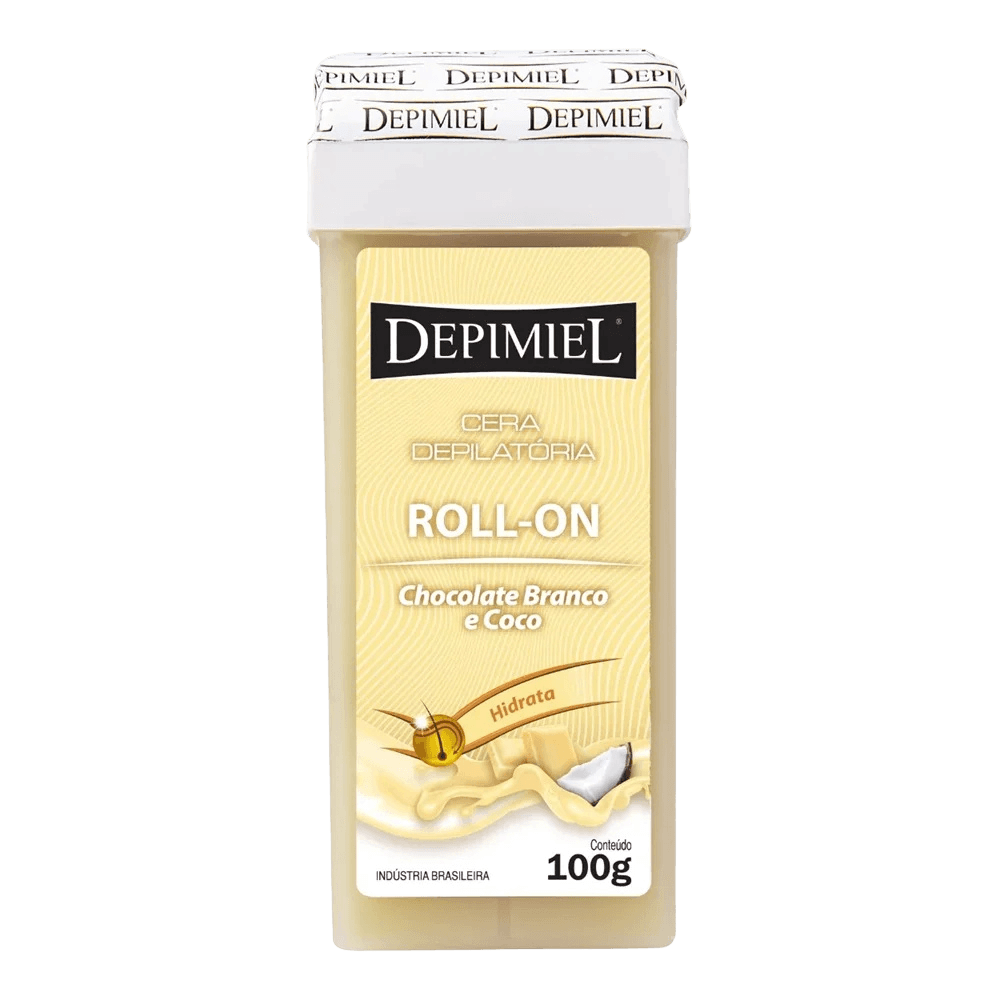 Cera Rollon Chocolate Branco e Coco 100g