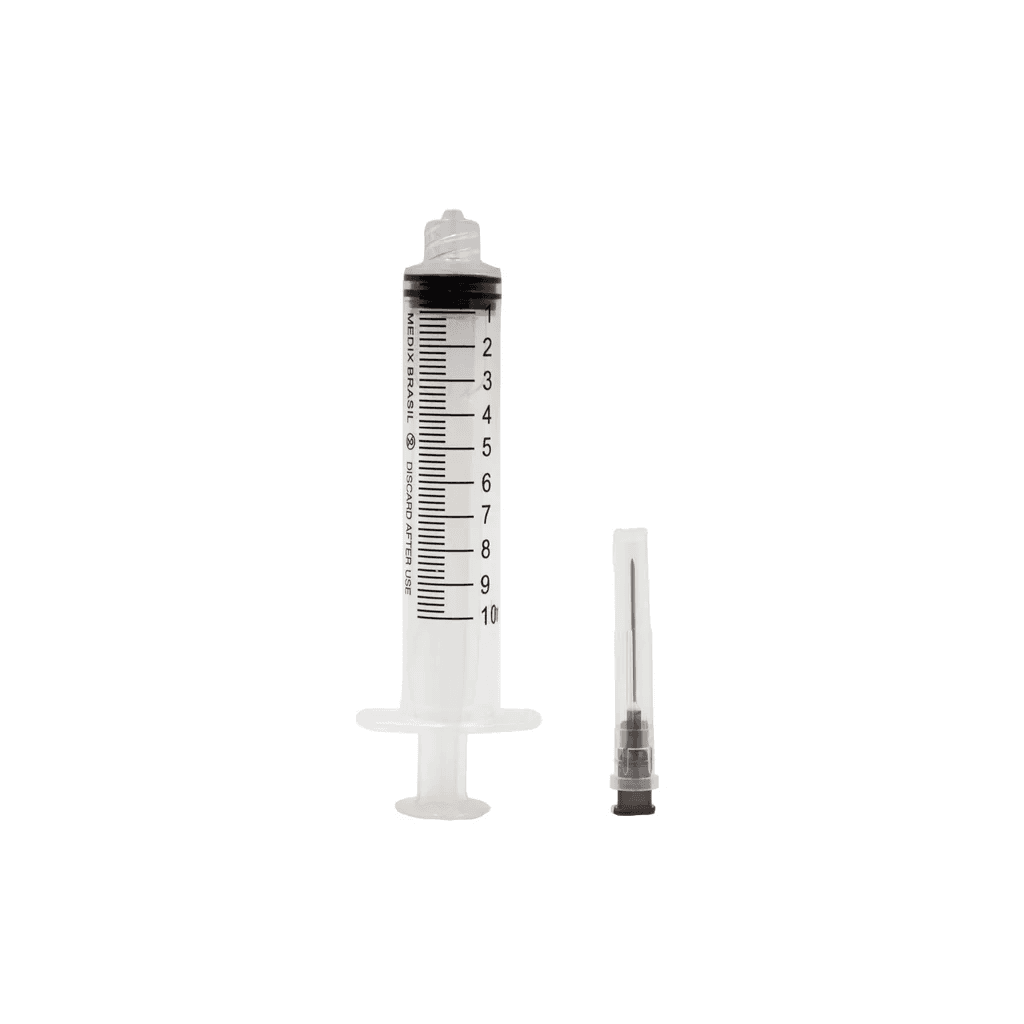 Seringa 10ml com Agulha Luer Lock 22g1 Medix