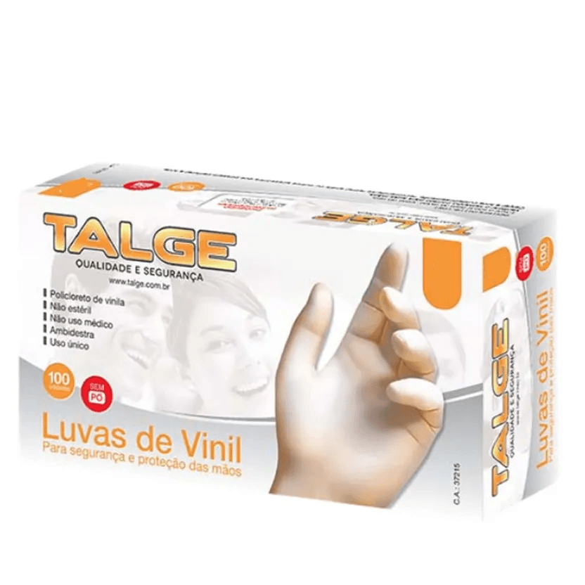 Luva Vinil Sem Po M - Talge