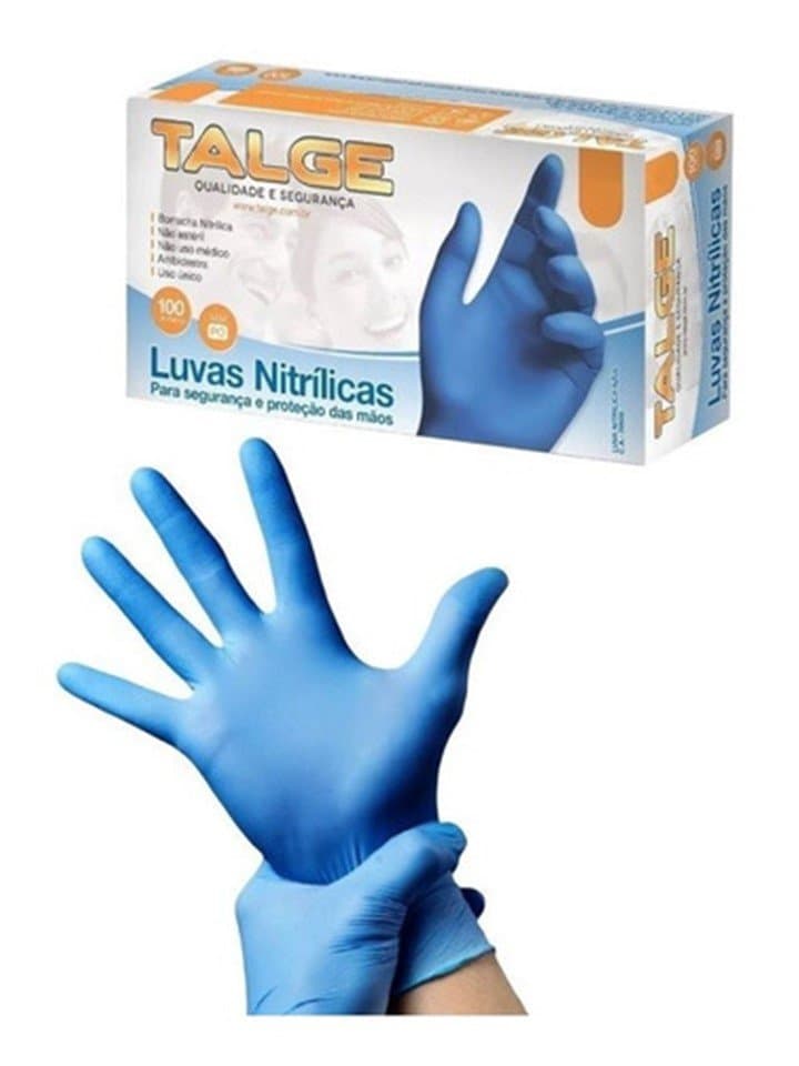 Luva Nitrilica Azul P - Talge