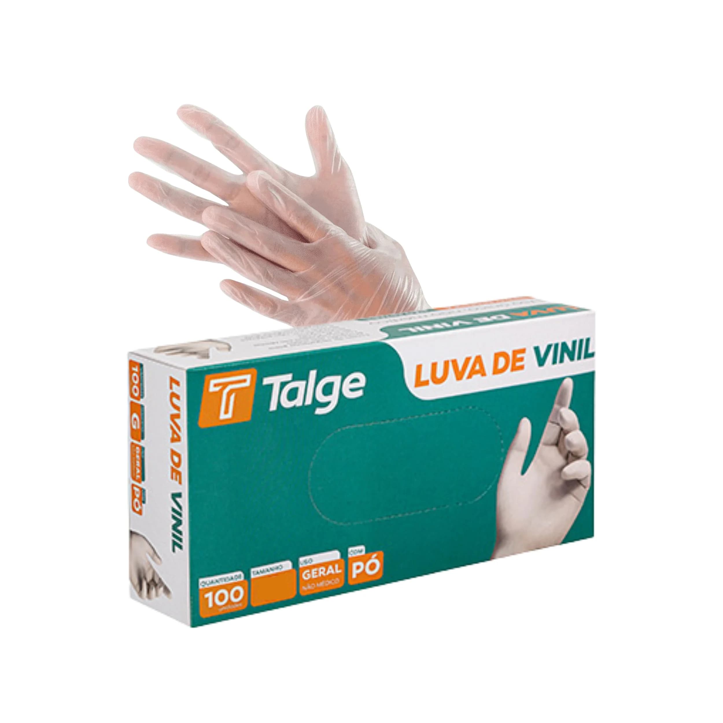 Luva Vinil com Po M - Talge