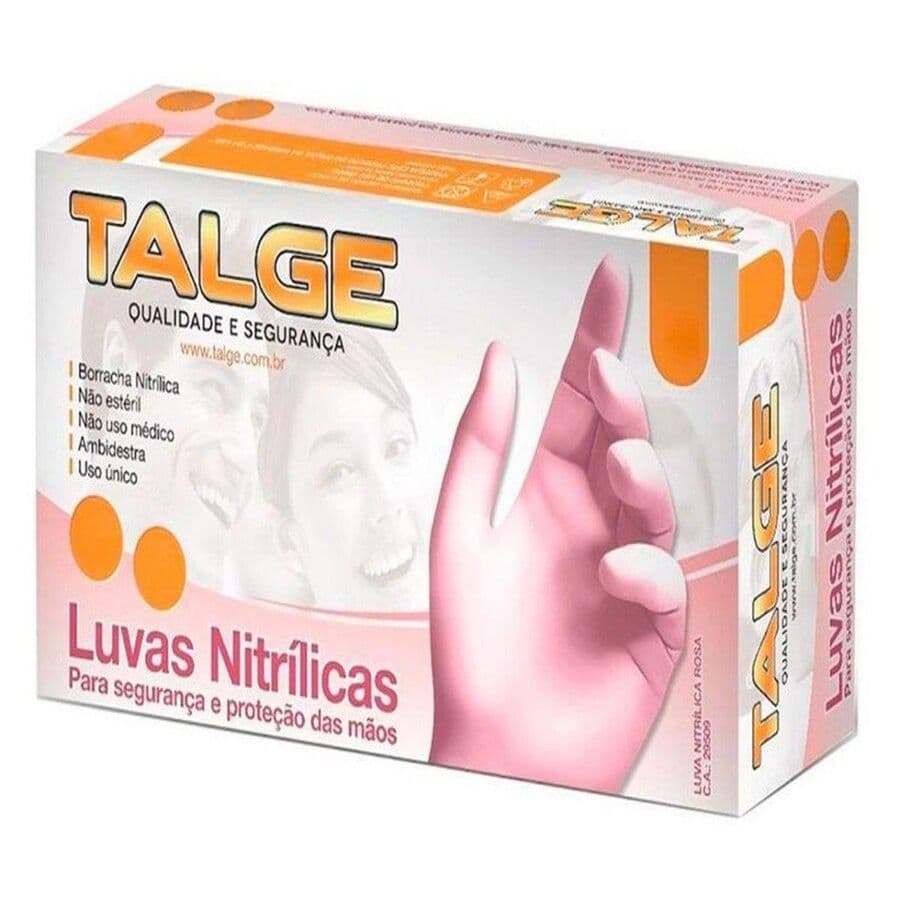 Luva Nitrilica Rosa P - Talge
