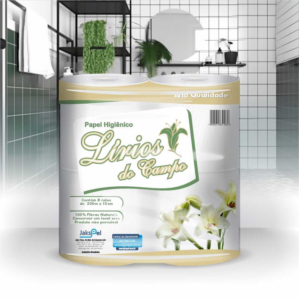 Papel Higienico Lirios do Campo 8x300